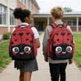 thumbnail image 2 of Bulopur Cartoon Ladybug Print Kids Backpack Set 4 Pcs Durable Waterproof Kids School Bag with Lunch Box, Pencil Case and Water Bottle Cover for Toddler Girls, 2 of 7