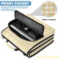 thumbnail image 6 of Zipper Binder with Shoulder Strap 2 inch 3 Ring Waterproof File Folder Organizer Bag 500 Sheet Light Yellow and White Gingham, 6 of 8