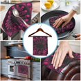 thumbnail image 3 of Halloween Kitchen Towels Set of 4, Water Absorbent Dish Towel, Vintage Skeleton Pink Fall Holiday Decorative Hand Towels - Quick Drying Cloth for Cooking Baking, 18x28 Inch, 3 of 8