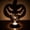 B, variant on Halloween Dancing Skeleton Tealight Candle Holder, Black Metal Skull Shadow Cast Tabletop Decor Ornament for Gothic Party