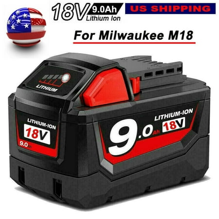

2X Battery 9000mAh For Milwaukee M18 Lithium XC 9.0 Ah Extended Capacity Battery Pack 48-11-1852