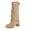 Khaki, variant on Miaoju Wide Calf Boots for Women Slouchy Suede Pull On Boots for Comfortable Work Office and Daily Outings