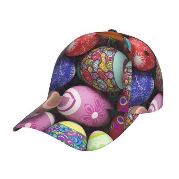 Wukai Easter Eggs1 Baseball Cap: Comfortable, Stylish, and Adjustable Hat for Sports, Daily Wear, and Outdoor Activities-One Size