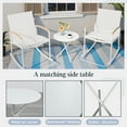 thumbnail image 2 of Walsunny Outdoor Rocking Bistro Set 3 Piece Metal Patio Porch Furniture with 2 Patio Rocking Chairs 1 Patio Table,White, 2 of 12
