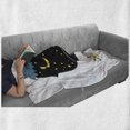 thumbnail image 6 of Saying Soft Flannel Fleece Throw Blanket, Night Sky in a Bottle with Hand Drawn Moon and Stars in a Jar, Cozy Plush for Indoor and Outdoor Use, 50" x 70", Slate Blue Dark Blue, by Ambesonne, 6 of 6