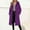 *Purple, variant on ClodeEU Women's Long Hooded Wool Coat With Buttons and Pockets,Fall winter Fashions Slim Overcoat Purple,Womens Plus XXL