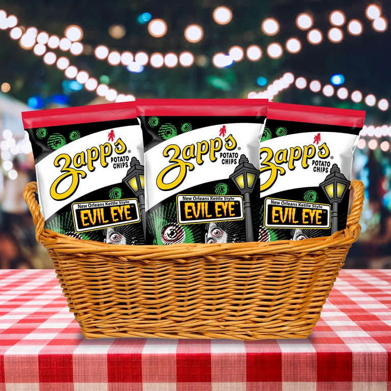 Zapp's New Orleans Kettle Style Evil Eye Potato Chips, 8 oz
