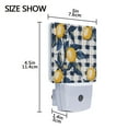 thumbnail image 4 of Yayeee LED Night Light for The Home Plug in With Light Sensors 2 Pack, Beige Plaid Lemon, 4 of 6