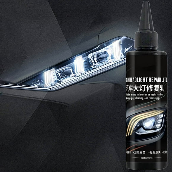 Fiudx Líquido Restaurador de Faros, Limpiador Pulidor Premium, Restaura Claridad y Brillo, Repara Amarilleamiento y Rayones, Fácil Aplicación En Vehículos, Protección Duradera