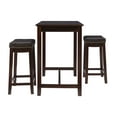 thumbnail image 5 of Linon Claridge 3Pc Counter Set Brown, 5 of 14