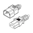 thumbnail image 1 of Câble d'Alimentation pour Moniteur - BK, 6 Pieds, 1 of 1