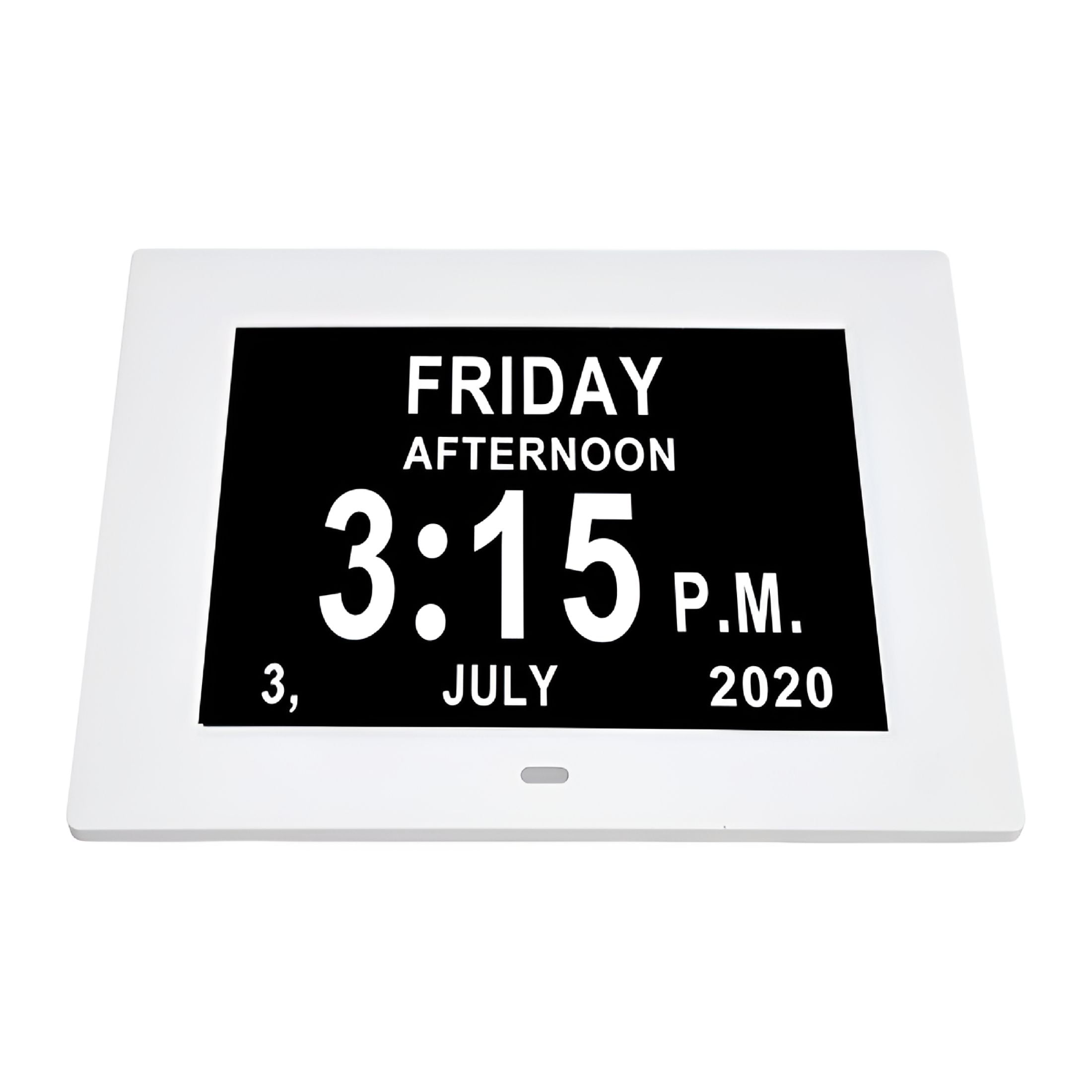 GJX 2026 New Digital Day Calendar Clock - Extra Large Date Day Time of Week Clock with 12 Alarm Options for Seniors,Elderly,Dementia,Alzheimer for Home, Office, Bedroom, Living Room (7-Inch,White)