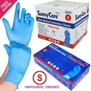 1000 SunnyCare Nitrile Medical Exam Gloves Powder Free Chemo-Rated (Non Vinyl Latex)  Size: Small