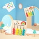 thumbnail image 1 of Juguete de piscina, juguete para bebés, juguete para niños pequeños. Tablero de rompecabezas de madera con bolas de colores de varios canales. Juego de cuatro bolas de colores para enseñar a caminar y, 1 of 6