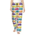 thumbnail image 2 of Lsque Colorful Car Print Women's Pajama Pants, Lounge Pant - Comfortable Home Wear,Elastic Waistband, Stylish Design-Large, 2 of 9