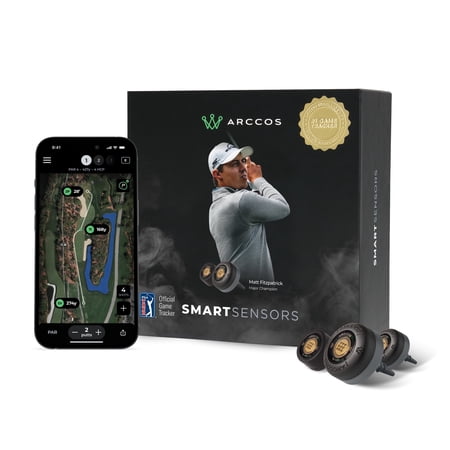 Arccos Golf Arccos Smart Sensors (Gen 4): Automatic Golf Game Tracking System A.I. Powered GPS Rangefinder & Smart Club Distances