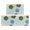 Geometric Flower and Dahlia Blue, variant on Geometric Flower and Dahlia Blue Anti Fatigue Kitchen Rugs Set Of 2, Non Slip Washable Decorative Floor Mats for Kitchen Sink Laundry, 17"x30" and 17"x47"