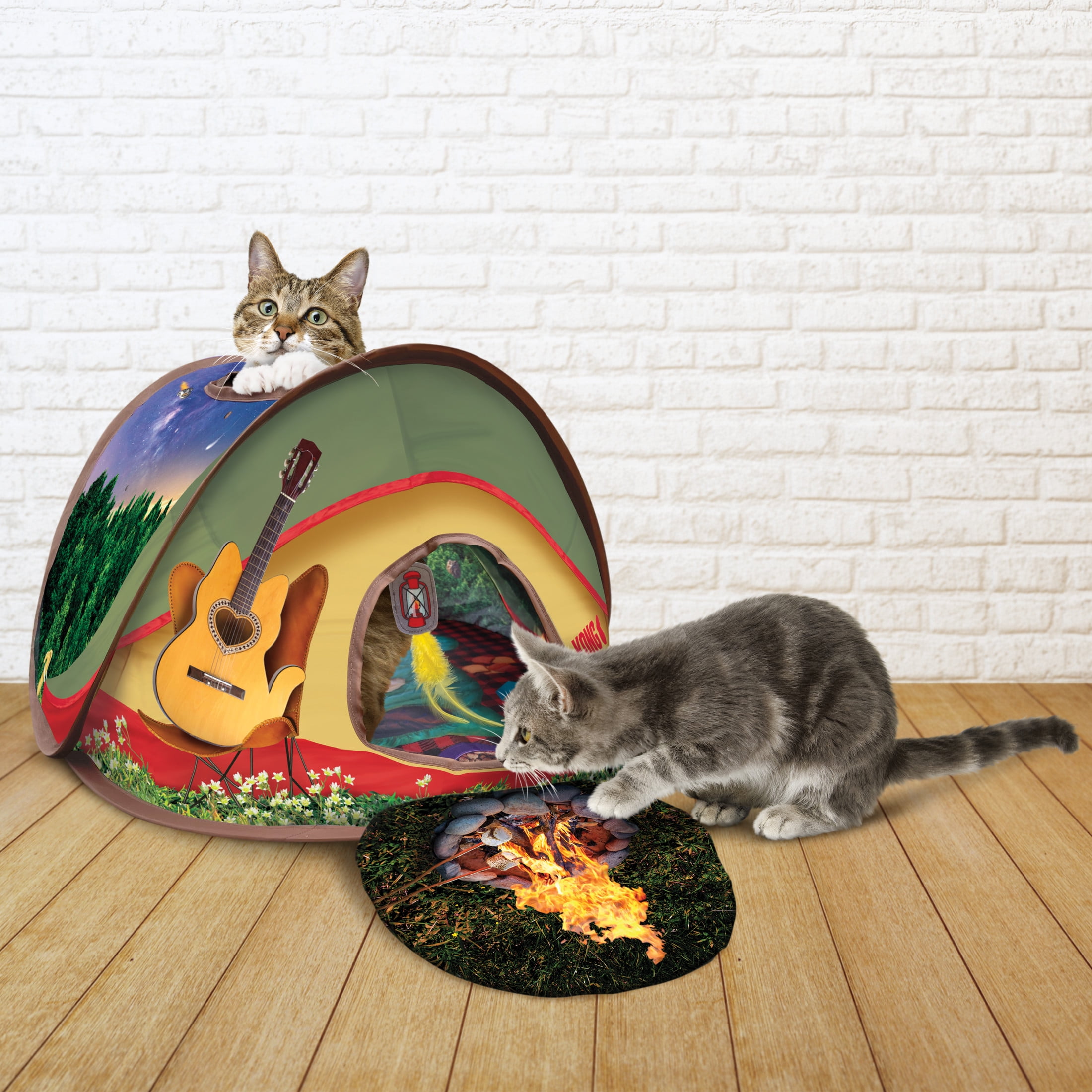 KONG Play Spaces Glamping Tent, Foldable Cat Toy
