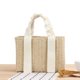 thumbnail image 1 of Nvzi Bolso de mano de paja, bolso de mano de gran capacidad, bolso con asa superior, bolso de paja elegante de verano, blanco, 1 of 5
