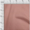 thumbnail image 2 of oneOone Cotton Poplin Twill Rust Brown Fabric Houndstooth Dress Material Fabric Print Fabric By The Yard 56 Inch Wide, 2 of 4