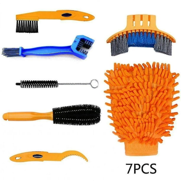 Precision Bicycle Cleaning Brush Tool Including Bike Chain Scrubber