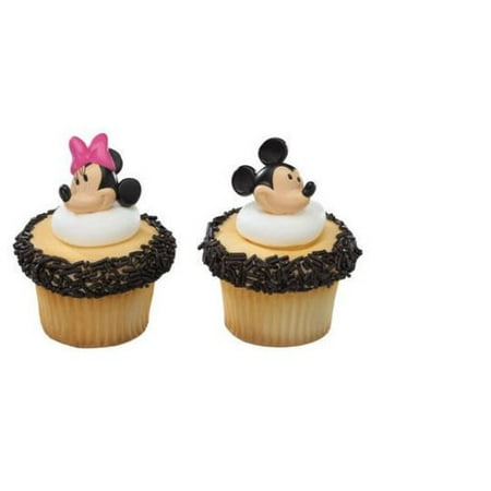 24 Mickey And Minnie Mouse Cupcake Cake Rings Party Favors