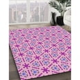 thumbnail image 2 of Ahgly Company Indoor Round Patterned Pastel Purple Pink Area Rugs, 6' Round, 2 of 6