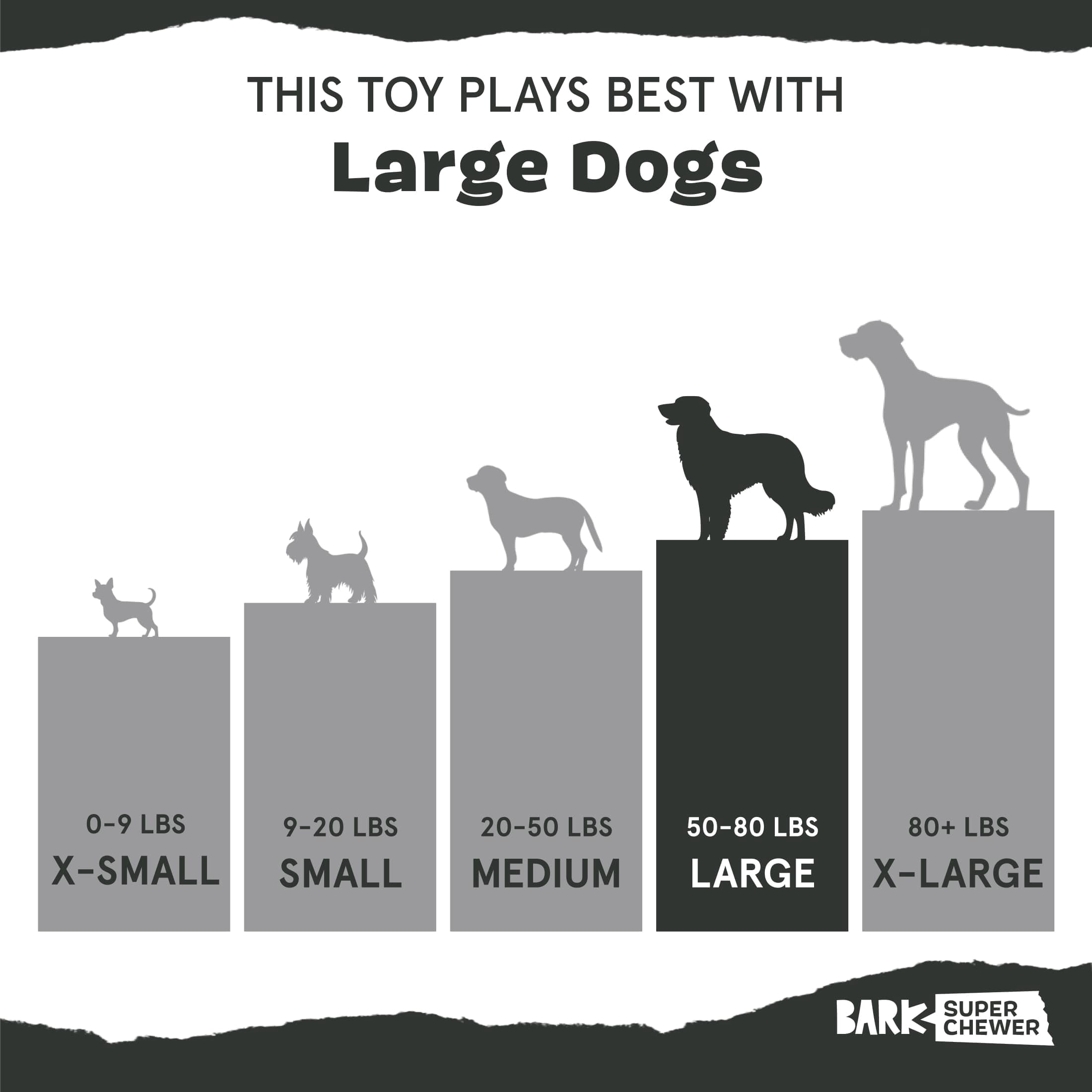 BARK Kingpin Super Chewer Nylon & Rubber Dog Toy, Large