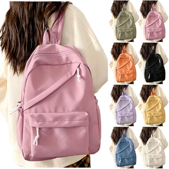 Zecgelong Student Backpack Large Capacity Minimalist Casual Daypack for School Travel Green