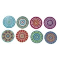 thumbnail image 1 of Posavasos navideños con pintura de diamante DIY, paquete de 8 vasos de cerámica para bebidas, cojín antideslizante para mesa, 1 of 8