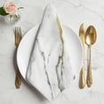 thumbnail image 2 of Cloth Napkins Set of 4 - 20x20 Inches, Golden Marble Washable Reusable Table Napkins, Vintage Abstract Modern Art Soft & Absortbent Dining Napkin for Party Wedding Hotel Restaurant, 2 of 9