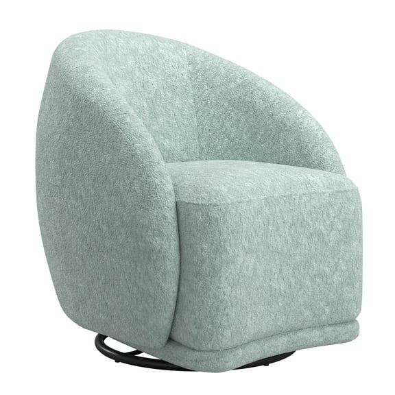 Weston Home Cirea Jacquard Velvet Swivel Accent Chair, Paul Blue