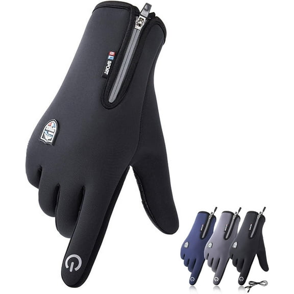 HygoSport Ultimate Waterproof Windproof Thermal Gloves, Touch Screen Fleece Lined Gloves with Non-Slip Palm for Skiing Cycling Driving Cold Weather(A,M)