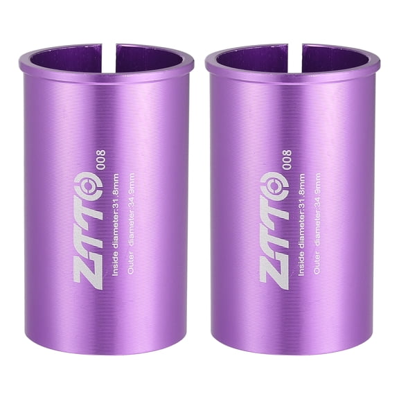 Unique Bargains 2pcs Bicycle Seatpost Shim Adapter Durable 31.8mm 1.25" ID 34.9mm 1.37" OD Bicycle Accessories Purple