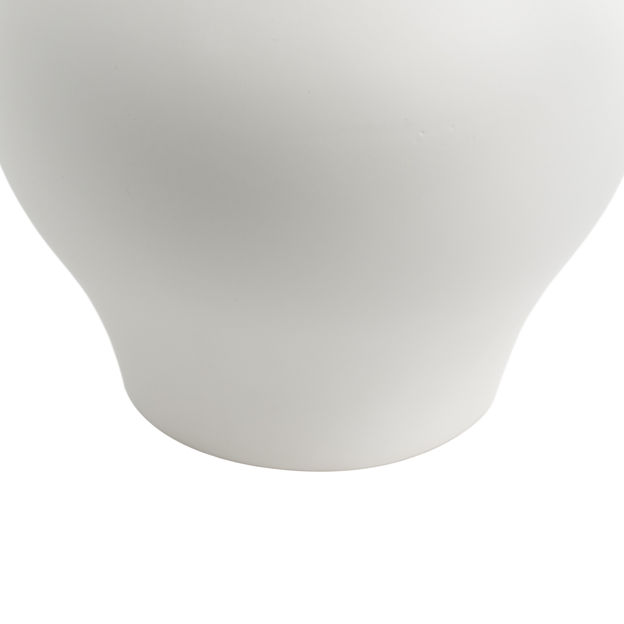 Better Homes & Gardens White Ceramic Soft Curve Decorative Vase, 10 Inch