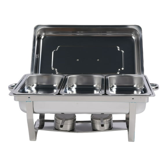 Chafing Dishes Buffet Set, Foldable Heat Preservation Food Warmers, Stainless Steel Buffet Chafing Dish Set, Multifunctional Buffet Warmer for Gathering, Outdoor, Wedding,