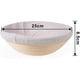 thumbnail image 5 of Cesta de fermentación con forro de lino Cuenco para pan Molde para pan Cesta de fermentación, redonda para pan con un peso de masa de hasta 0,9 kg, Ø 25 cm, 5 of 7
