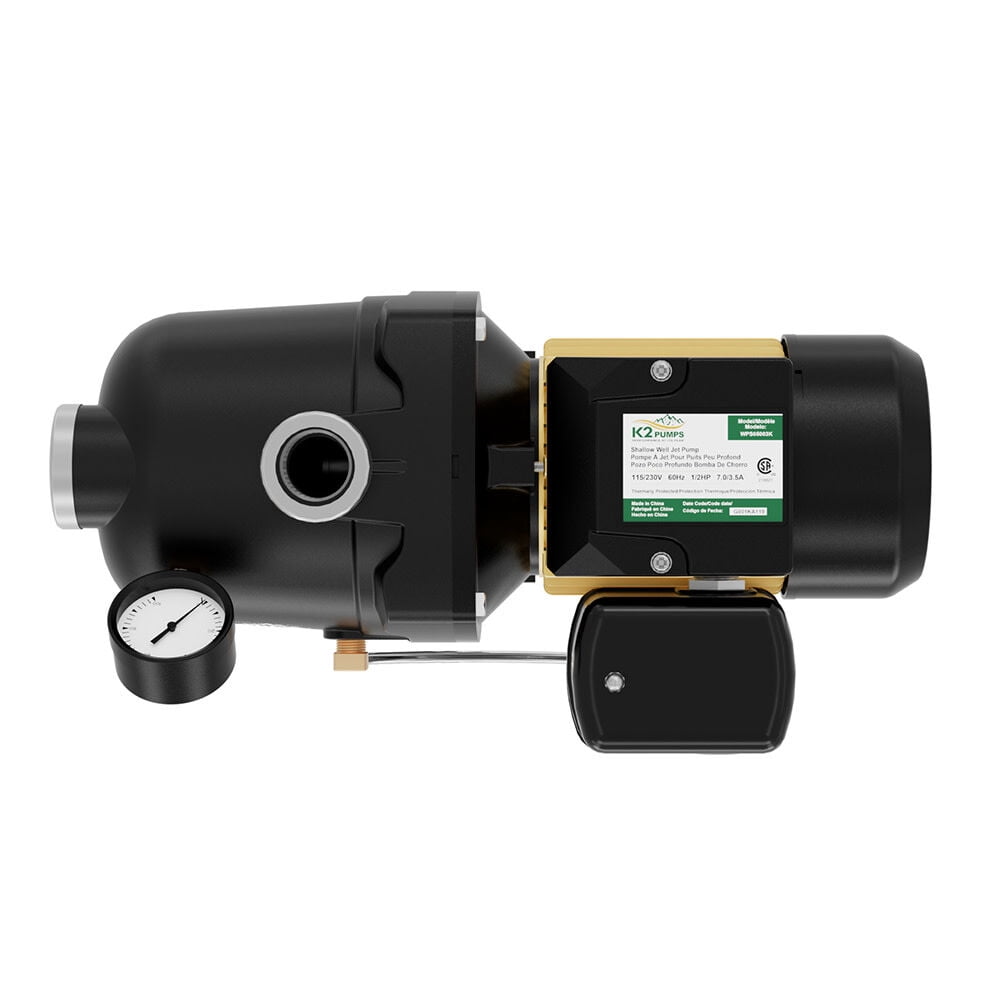 K2 Pumps Shallow Well Jet Pump 1/2 Hp Lead Free Thermoplastic 115/230V