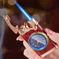 thumbnail image 4 of Windproof Dual Fire Switch Lighter With Watch Unique Multifunctional Watch Lighter for Men Male, 4 of 5