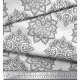 thumbnail image 2 of Soimoi Rayon Fabric Floral Mandala Print Fabric by Yard 42 Inch Wide, 2 of 3