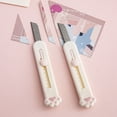 thumbnail image 3 of 3pcs Utility Retractable Knives Cartoon Cat Lovely Paw Box Cutters Pointed Cute Cardboard Cutter Razor Knife Smooth Mechanism Cutter Utility Knife for Office Packages Opener Home, 3 of 5