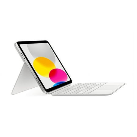 Apple Magic Keyboard Folio: iPad Keyboard and case for iPad (10th Generation and A16), Detachable Two-Piece Design That attaches magnetically, Built-in trackpad, US English – White