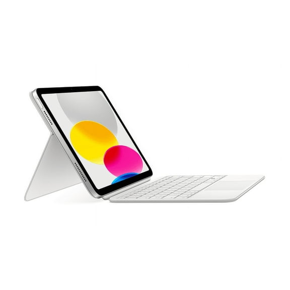 Apple Magic Keyboard Folio: iPad Keyboard and case for iPad (A16 and 10th Generation), Detachable Two-Piece Design That attaches magnetically, Built-in trackpad, US English ā White