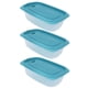 thumbnail image 3 of Caja para el frigorífico con tapa, contenedor de almacenamiento de alimentos Rectangular para cocina casera, 830ml, 3 uds., 3 of 14
