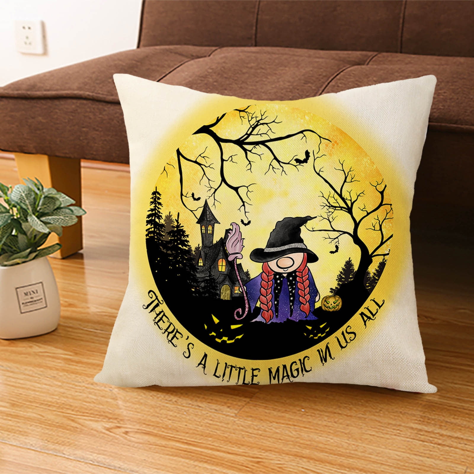 AURIGATE Halloween Pillow Covers 18x18 Inch for Fall Halloween