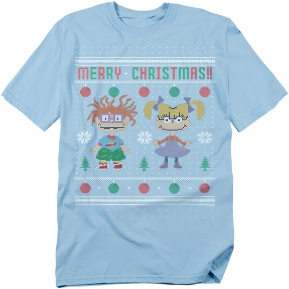 Rugrats T-Shirt Merry Ugly Christmas Sweater With Chucky And Angelica Unisex Graphic Tee For Men & Women