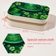 thumbnail image 5 of St. Patrick's Day Decorative Velvet Earring Holder Display Case Storage Box Portable with Removable Compartment - Gift Ideal, 5 of 7