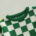 thumbnail image 4 of Okbabeha Toddler Baby Sweater Boy Girl Knit Sweaters Pullover Checkerboard Crewneck Sweatshirt Warm Winter Clothes, 4 of 7