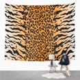 thumbnail image 2 of REFRED Leopard Tiger Jaguar Abstract Orange Black Jungle Bengal Cat Strip Wall Art Hanging Tapestry Home Decor for Living Room Bedroom Dorm 60x80 inch, 2 of 2