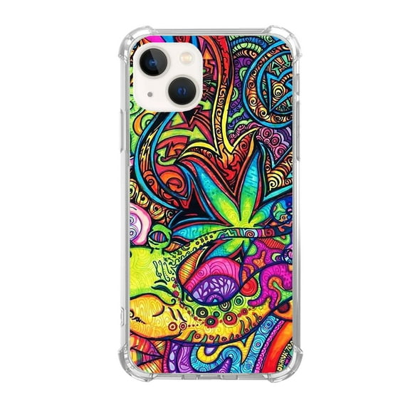 Colorful Art Case Compatible with iPhone 13,Unique Trendy Design TPU Bumper Cover Case